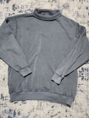 Aerie Grey Mock Neck Sweater